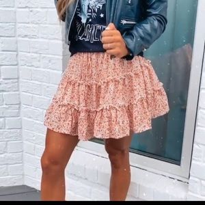 Floral mini skirt